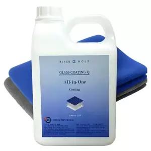 블랙홀 글라스 코팅큐 1.8L+극세사타월 2장 유리막 코팅 유리세정제 거울 물때방지 광택 유지 클리너