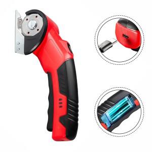 다양한 재료에 빠르게 절단할 수 있는 전기 가위 안전 메커니즘 및 지능형 USB 충전 기능 포함