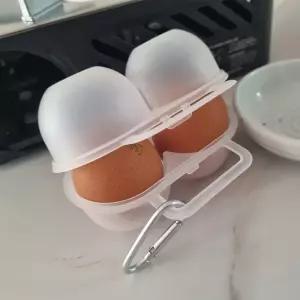 2구 계란 보관함 휴대용 에그 케이스 피크닉 캠핑 차 PcK1+5UHw