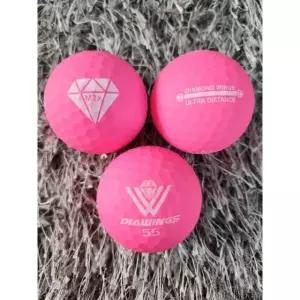 골프공 다이아윙스 M2x 장타 비거리 고반발 볼 무광핑크 3구 (투명케이스 포장) 캔디볼