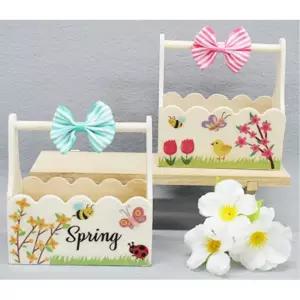 5인용 우드 미니 손잡이 사각바구니 만들기 사탕박스 봄수업 3월활동 문화센터 DIY