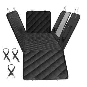 뒷좌석용 심플 디럭스 개 카시트 커버, 메쉬 창이 있는 방수 카 해먹, 자동차, 트럭, SUV용 스크래치 방지 및 미끄럼 시트 프로텍터, 스탠다드