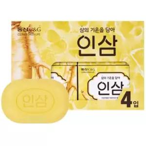 크리오 동산 인삼 비누 90g 4개 세수 세안 피부 산뜻
