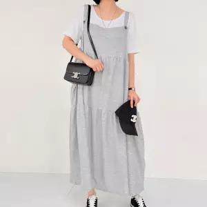 빅사이즈 603 슬림끈멜빵캉캉원피스 DRAX372