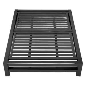 철제 침대 프레임 원룸 블랙 수납형 깔판 평평한 무헤드 머리 1800mmx2000mm