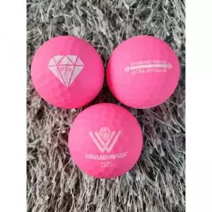 골프공 다이아윙스 M2x 장타 비거리 고반발 볼 무광핑크 3구 투명케이스 포장 캔디볼