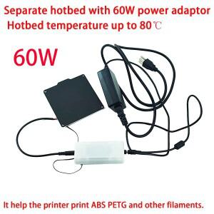 핫베드 X1 X2 K1K2 K7K9 K6 K10 나노 플러스 미니 미키 3D 프린터용 60W 또는 30W 전력