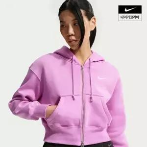 [나이키]NSW 플리스 여성 루즈 풀집 크롭 후디 HV2427-503 726970