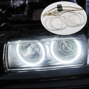 BMW 3 시리즈 E30 E36 M3 333i 325i 316i 325td 1982-2000 LED 엔젤 아이즈 키트 코튼 화이트 링 악마