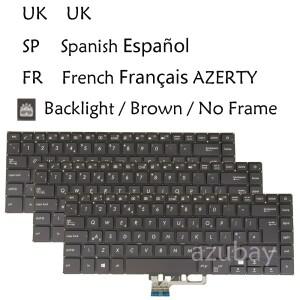 영국 스페인어 프랑스어 AZERTY 키보드 Asus enBook Pro UX550VD NSK-WK1BU 0KNB0-4624FR00 0KN1-1M1FR13