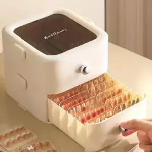 수납정리 네일아트재료 2단 네일 보관함 다용도 수납함 소품 정리