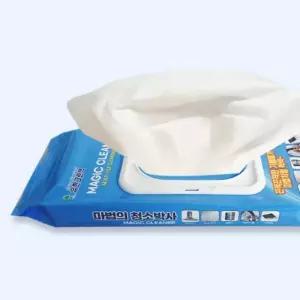 찌든때 만능크리너 60매 차량용티슈 자동차청소티슈 청소용물티슈 먼지물티슈