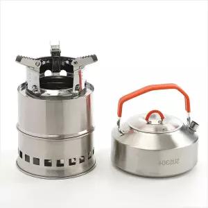 캠핑마운틴 주전자 스토브 1L 야외보온용 난로일체형 캠핑용품 커피주전자