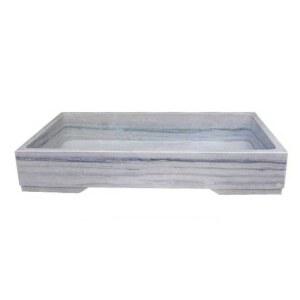 화분받이 천연 대리석 수반 분재 다른 돌수반 조경 직사각트윌 80x40x8cm 중간