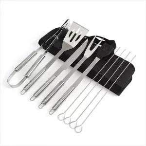 캠크닉 바비큐 조리도구 9P세트 캠핑 키친툴 스텐 조리도구세트