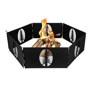 CAMCO UNKNOWN 튼튼한 스틸 캠프파이어 링 휴대용 디자인으로 있음, 68.6CM(27인치) 수 접이식 가방 보관 (51091), 너비, 경첩 - 구조, 쉽게 운반할 포함 블랙