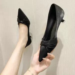 웨딩슈즈 단화 우아한 뾰족코구두 데이트룩 로맨틱 낮은굽