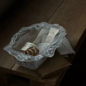 레트로 곡선 유리트레이 보관 다용도수납 오브제 우아한