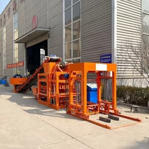 QTJ4-25 전자동 4 6 8 9인치 인터락 중공 도로 포장틀 시멘트 콘크리트 벽돌 블록 제조기