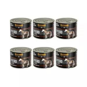 벨칸도 반려견 특식 간식캔 습식 싱글프로틴 말고기 200g X 6개