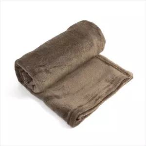 몽글몽글 극세사 무릎담요 70X100CM 초코브라운 캠핑 발열 담요 차량용 소파