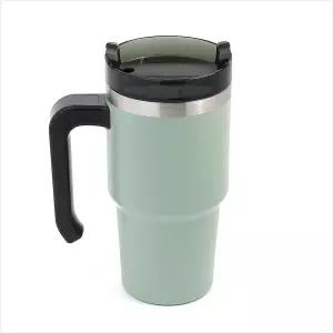 써머원 보온보냉 빨대 텀블러 600ML 카키 휴대용 보온병 보냉물병 음료컵 스텐물병