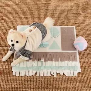 벨버드강아지 댕댕이 노즈워크 장난감 미니매트 S 화이트 1개