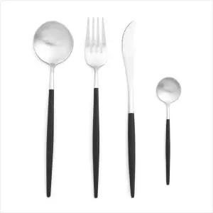 프리미엄 모던 커트러리 4종세트 블랙 양식기세트 홈카페 식기용품