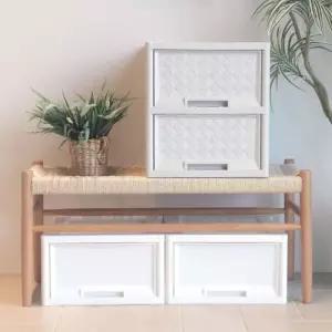 플라팜 양말 수납장 DIY 베이직 라탄 플라스틱 서랍장 다용도 라탄서랍장