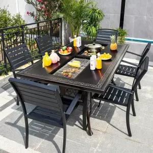 야외바베큐테이블 펜션 탁자 실외 불판 고기