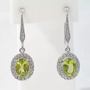 [블루케이] AA급 그린페리도트 원석귀걸이 211136-17n