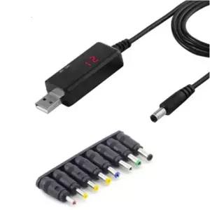 USB 122OWA34 5V to 9V 12V 승압 컨버터 케이블 - 라우터 공유
