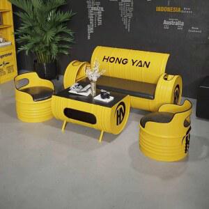 드럼통 테이블 의자 커피숍 둥근 모던 디자인 레트로 깡통 1개 사각 1 80cm