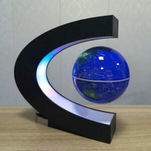 무중력 자기부상 지구본 인테리어 C형 LED 블루 자력 공중부양지구본 인테리어조명