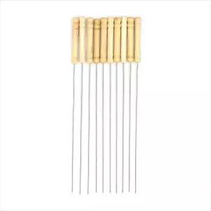 굿키친 바비큐 꼬치 10P세트 캠핑 숯불꼬치 스텐꼬치 캠핑꼬치