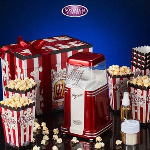 노스텔지아 일렉트릭 팝콘 기계 빈티지 메탈 레드 앤티크