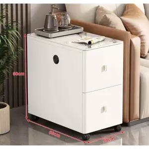 수납장 소파 틈새 보조 서랍 순백 3서랍 밀크커피