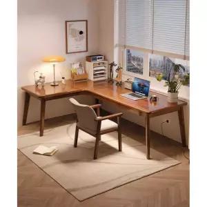 ㄱ자테이블 ㄱ자 원목 기역자 독서실 데스크 원목색