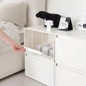 플라팜 펜트리 옷장 정리 리빙박스 수플레 오픈형 수납장 1P