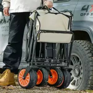 전동 웨건 캠핑용 손수레 전동휠 휴대용 접이식 야외 카트 운반 가방