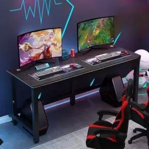 게이밍 책상 2200 2인용 커플 긴책상 1800 블랙 서재 PC방