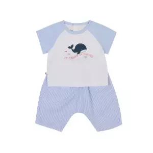 [롯데백화점]아가방 리오래글런반팔7부배기상하(BLUE) 01T323017