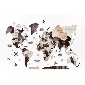 인테리어 세계지도 데코월 스티커 월아트 세계 나무
