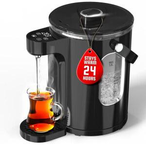 NELO 인스턴트 온수 디스펜서 u2013 3L 전기 주전자, 디지털 온도 조절이 가능한 보일러, 13가지 프리셋, 탈착식 차 인퓨저, LED 디스플레이, 24시간 보온, BPA 프리, ETL 목록에 포함되어 있습니다