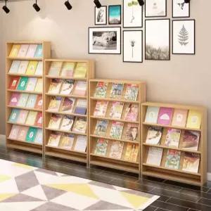 원목 그림책 잡지꽂이 레이어 도서관 거실 파티션 수납장 책장 진열대