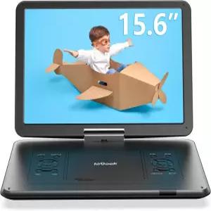 iEGeek 17.5인치 휴대용 DVD 플레이어(15.6인치 회전 HD 대형 화면 5 000mAH 충전식 배터리 6시간 대용량