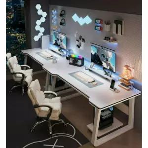 2인용 컴퓨터 책상 방 게이밍 2000 데스크 테이블 나란히 형제 자매