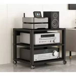 오디오 장식장 이동식 턴테이블 스탠드 철제 프린트 랙 받침 받침대