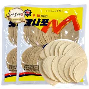 [가온애] 튀김용 쥐포 400g x2봉 / 어포 튀김쥐포 쥐포튀김 조미 건어포 (약40장내외 x2봉)