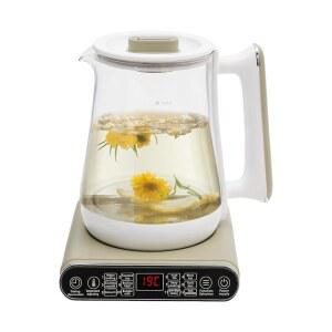 온도 조절 기능이 있는 1.7L 전기차 주전자, 304개의 스테인리스 온수 보일러, LED 보온 기능, 커피 그린 홍차용 터치 프리셋, 자동 차단 보일러-건조 보호 기능